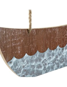 Décoration Suspendue DKD Home Decor Voilier Marron Multicouleur méditerranéen 40 x 2 x 43 cm (2 Unités) 2