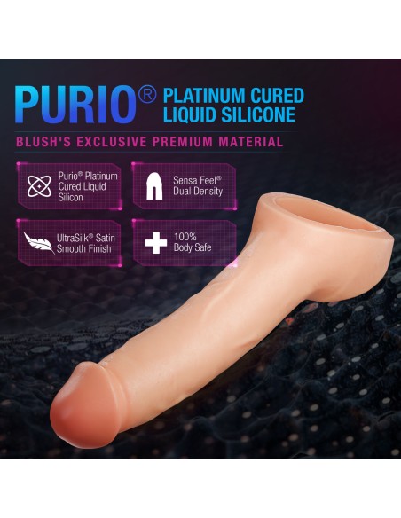 Manchon de pénis Blush Performance Plus Viande Ø 3,7 cm 22,2 cm