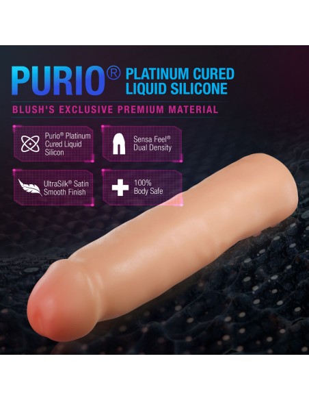 Manchon de pénis Blush Performance Plus Viande Ø 3,8 cm 21,6 cm
