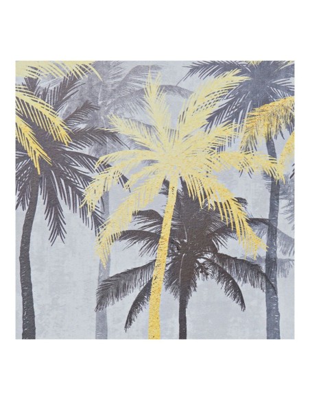 Boîte Décorative DKD Home Decor Noir Doré Bois MDF Palmiers Tropical Compteur (2 Unités)