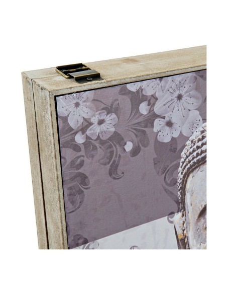 Boîte Décorative DKD Home Decor Gris Bois MDF Buda Compteur (2 Unités)