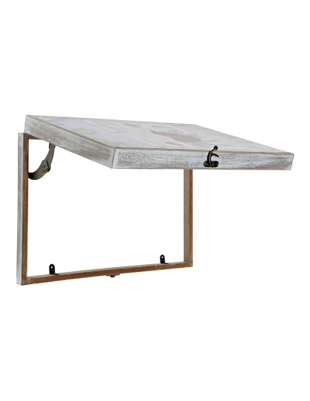 Boîte Décorative DKD Home Decor Rose Lila Bois MDF Tropical Compteur (2 Unités)