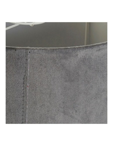 Écran de lampe DKD Home Decor 8424001773930 Gris Bordeaux Métal Velours Frange Sixties 30 x 30 x 29 cm (2 Unités)