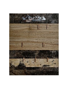 Cadre Photos DKD Home Decor Marron Bois Métal Aluminium Naturel 40 x 2 x 50 cm