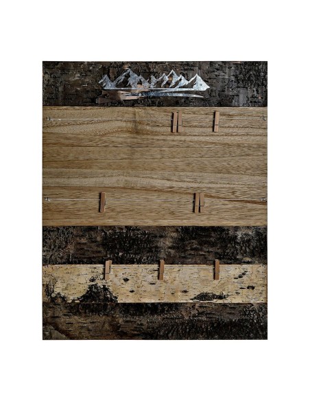 Cadre Photos DKD Home Decor Marron Bois Métal Aluminium Naturel 40 x 2 x 50 cm