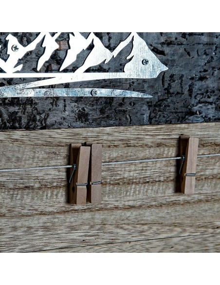 Cadre Photos DKD Home Decor Marron Bois Métal Aluminium Naturel 40 x 2 x 50 cm