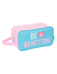 Range-Chaussures de Voyage Benetton Unique Rose Turquoise 29 x 15 x 14 cm