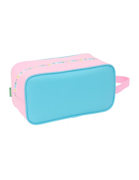 Range-Chaussures de Voyage Benetton Unique Rose Turquoise 29 x 15 x 14 cm
