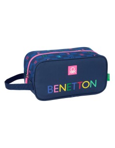 Range-Chaussures de Voyage Benetton Damero Blue marine 29 x 15 x 14 cm