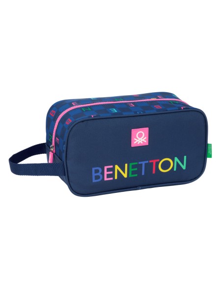 Range-Chaussures de Voyage Benetton Damero Blue marine 29 x 15 x 14 cm