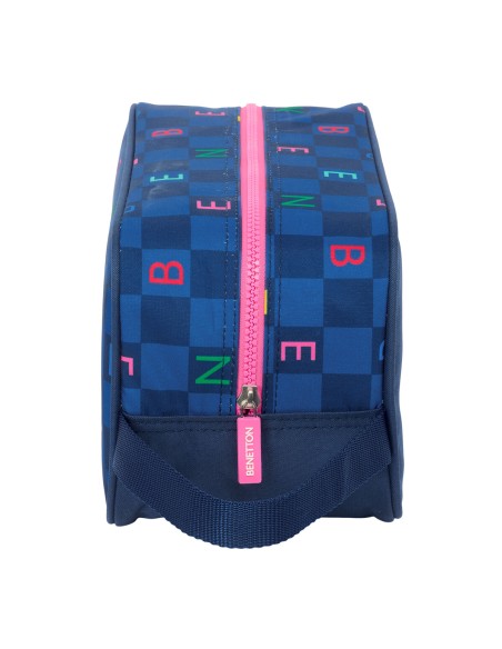 Range-Chaussures de Voyage Benetton Damero Blue marine 29 x 15 x 14 cm
