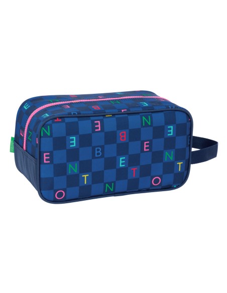 Range-Chaussures de Voyage Benetton Damero Blue marine 29 x 15 x 14 cm
