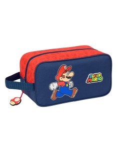 Range-Chaussures de Voyage Super Mario Trick Rouge Bleu foncé 29 x 15 x 14 cm