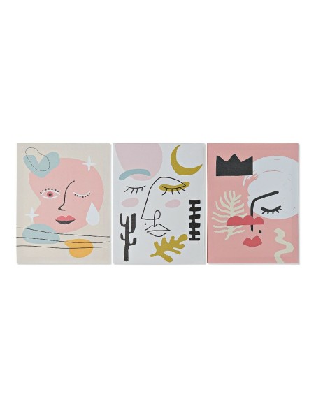 Cadre DKD Home Decor Face Toile Abstrait (30 x 1,8 x 40 cm)
