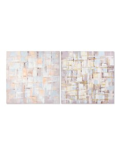 Cadre DKD Home Decor Squares Abstrait 100 x 3 x 100 cm Moderne (2 Unités)