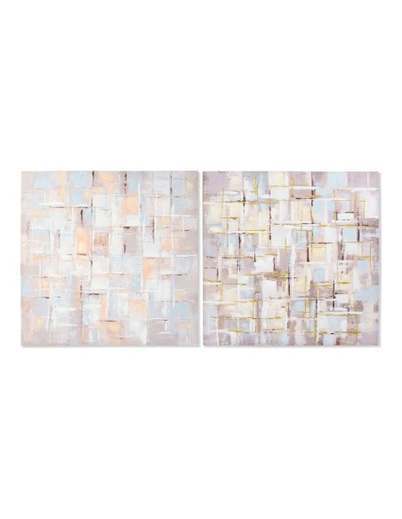 Cadre DKD Home Decor Squares Abstrait 100 x 3 x 100 cm Moderne (2 Unités)