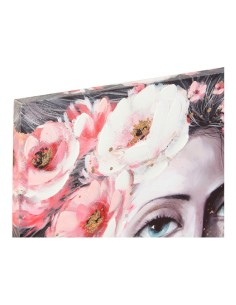 Cadre DKD Home Decor Girl Fleurs 120 x 3 x 80 cm Moderne (2 Unités) 2