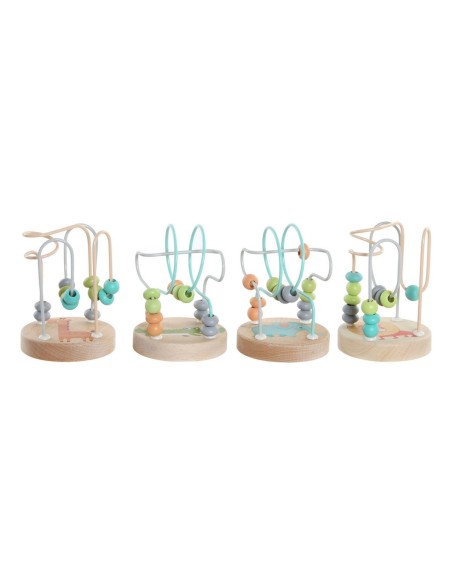 Jeu en bois DKD Home Decor Bois Multicouleur 4 Pièces 9 x 9 x 12 cm