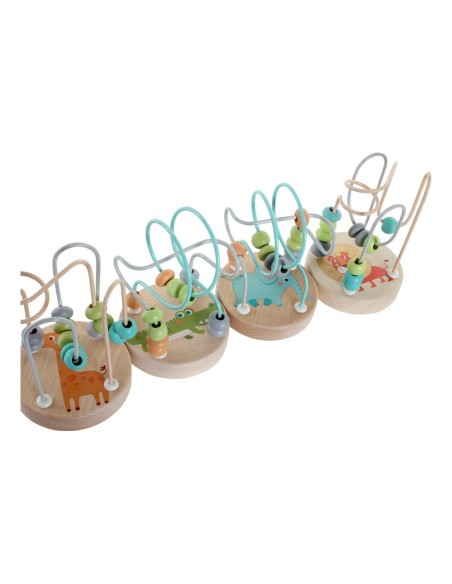 Jeu en bois DKD Home Decor Bois Multicouleur 4 Pièces 9 x 9 x 12 cm