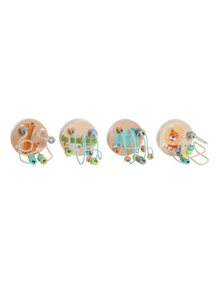 Jeu en bois DKD Home Decor Bois Multicouleur 4 Pièces 9 x 9 x 12 cm