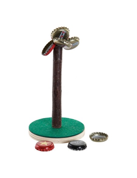 Jeu en bois DKD Home Decor Marron Vert polypropylène Plastique 9,5 x 9,5 x 15,5 cm