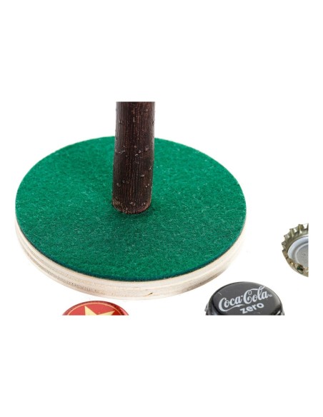 Jeu en bois DKD Home Decor Marron Vert polypropylène Plastique 9,5 x 9,5 x 15,5 cm