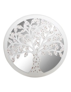 Figurine Décorative DKD Home Decor Bois de manguier Miroir Arbre (60 x 2 x 60 cm)