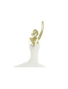 Figurine Décorative DKD Home Decor 13,5 x 12,5 x 40 cm Doré Blanc Résine Danseuse Classique