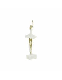 Figurine Décorative DKD Home Decor 13,5 x 12,5 x 40 cm Doré Blanc Résine Danseuse Classique 2