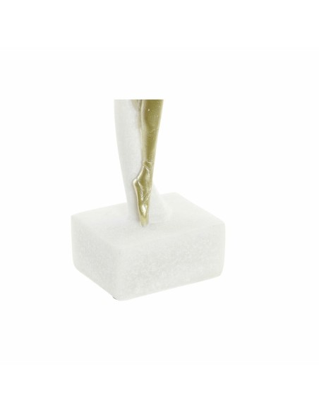 Figurine Décorative DKD Home Decor 13,5 x 12,5 x 40 cm Doré Blanc Résine Danseuse Classique