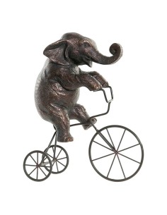 Figurine Décorative DKD Home Decor Métal Résine Eléphant (30 x 12 x 37 cm)