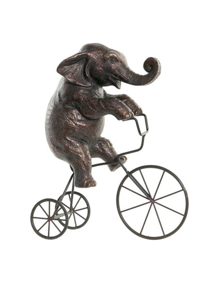 Figurine Décorative DKD Home Decor Métal Résine Eléphant (30 x 12 x 37 cm)