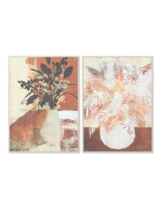 Cadre DKD Home Decor 52 x 2,7 x 72 cm Plante Scandinave (2 Unités)