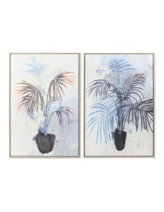 Cadre DKD Home Decor Plante 83 x 4,5 x 123 cm Scandinave (2 Unités)
