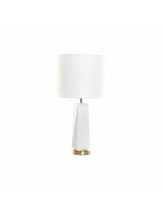 Lampe de bureau DKD Home Decor 8424001847242 33 x 33 x 67 cm Céramique Doré Métal Blanc 220 V 50 W
