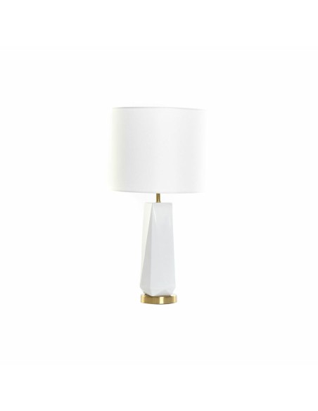 Lampe de bureau DKD Home Decor 8424001847242 33 x 33 x 67 cm Céramique Doré Métal Blanc 220 V 50 W
