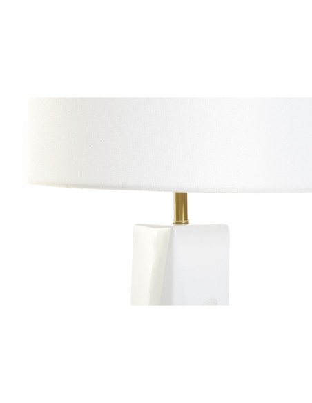 Lampe de bureau DKD Home Decor 8424001847242 33 x 33 x 67 cm Céramique Doré Métal Blanc 220 V 50 W