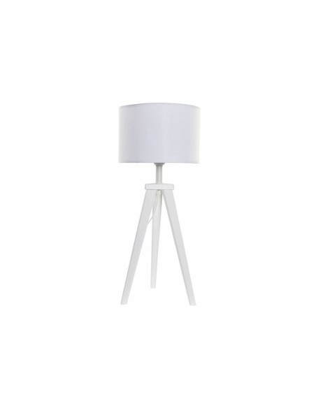 Lampe de bureau DKD Home Decor 8424001807918 Bois Blanc 220 V 50 W 30 x 30 x 72 cm