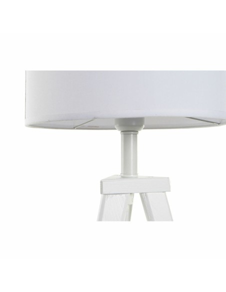 Lampe de bureau DKD Home Decor 8424001807918 Bois Blanc 220 V 50 W 30 x 30 x 72 cm