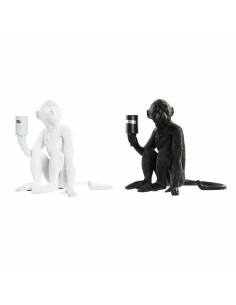 Lampe de bureau DKD Home Decor 33 x 32 x 31 cm Noir Blanc Résine 220 V 50 W (2 Unités)