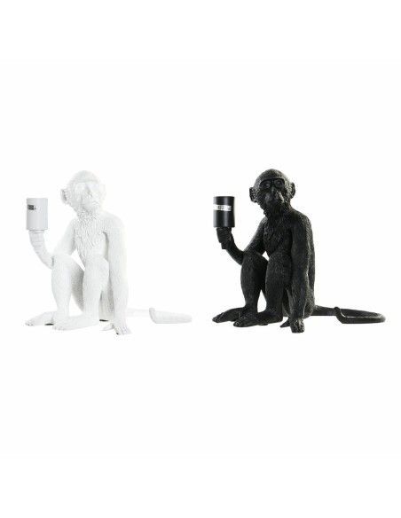 Lampe de bureau DKD Home Decor 33 x 32 x 31 cm Noir Blanc Résine 220 V 50 W (2 Unités)