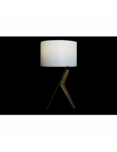 Lampe de bureau DKD Home Decor Noir Métal Marron Blanc Chêne 220 V 50 W 35 x 35 x 54 cm 2