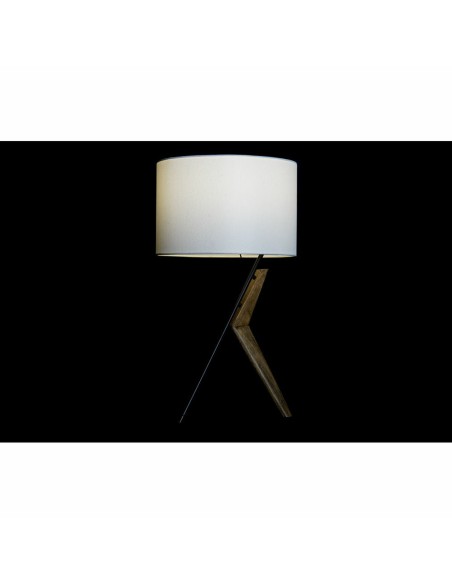 Lampe de bureau DKD Home Decor Noir Métal Marron Blanc Chêne 220 V 50 W 35 x 35 x 54 cm