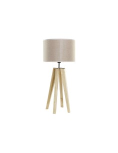 Lampe de bureau DKD Home Decor Beige Bois Marron 220 V 50 W 30 x 30 x 69 cm