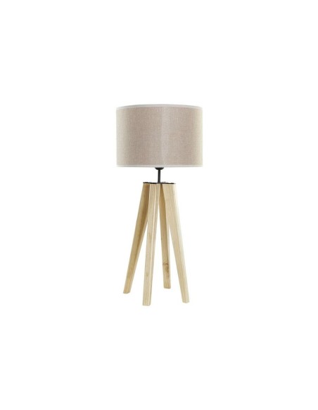 Lampe de bureau DKD Home Decor Beige Bois Marron 220 V 50 W 30 x 30 x 69 cm