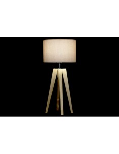Lampe de bureau DKD Home Decor Beige Bois Marron 220 V 50 W 30 x 30 x 69 cm 2