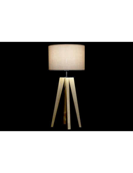 Lampe de bureau DKD Home Decor Beige Bois Marron 220 V 50 W 30 x 30 x 69 cm