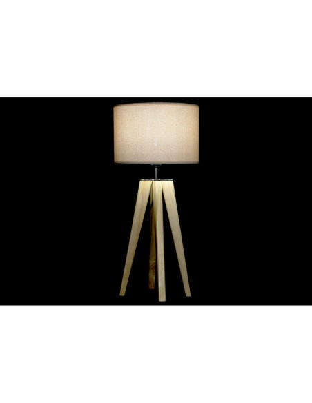 Lampe de bureau DKD Home Decor Beige Bois Marron 220 V 50 W 30 x 30 x 69 cm