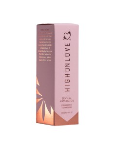 Huile de massage érotique Highonlove Fraise Vin Mousseux à la Fraise 30 ml