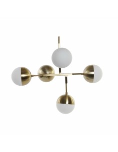 Suspension DKD Home Decor Métal Verre Doré (74 x 52 x 168 cm)